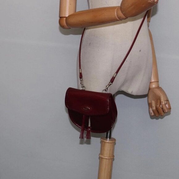 GUCCI Shoulder Bag Leather Red Auth 145949 - Picture 15 of 16